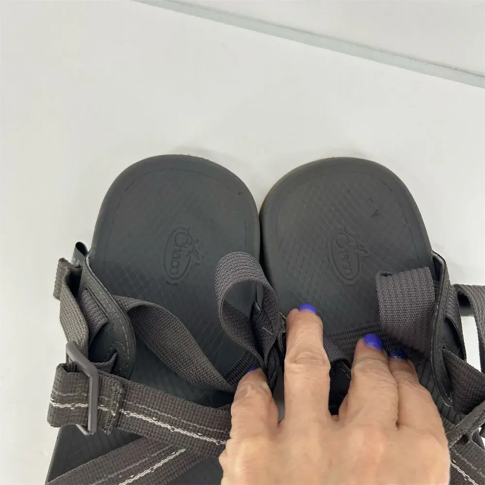 Chaco Men's Lowdown Sandals Gray Size 11 Adjustable Straps Casual